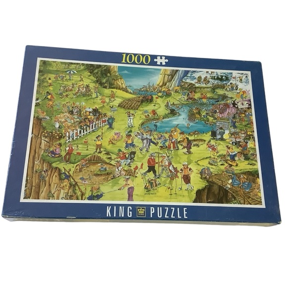 Golf Scene Vintage King Puzzle 1000 Piece Jigsaw Sealed - Picture 1 of 4